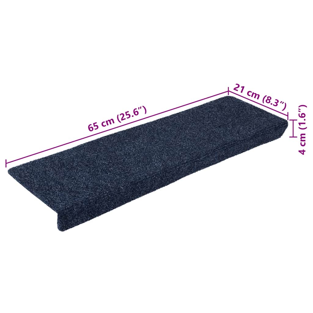 Stufenmatten Selbstklebend 15 Stk. 65x21x4 cm Hellbraun Rechteckiger Rand