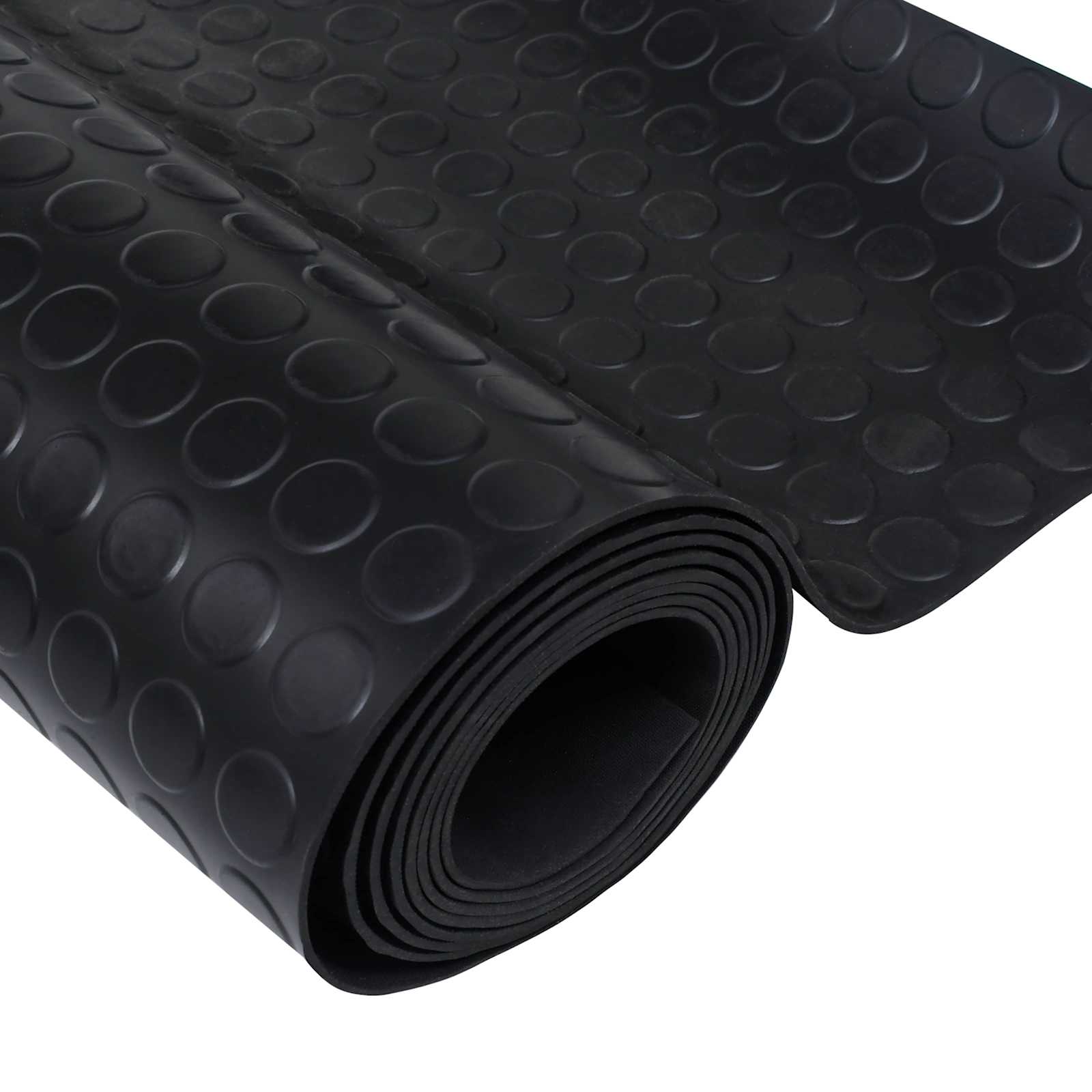 Bodenbelag Schwarz 1 x 2 m Gummi