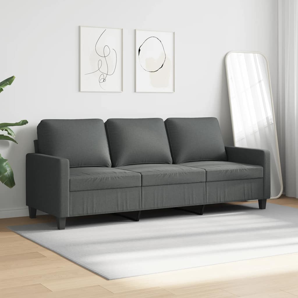 3-Sitzer-Sofa Hellgrau 180 cm Stoff