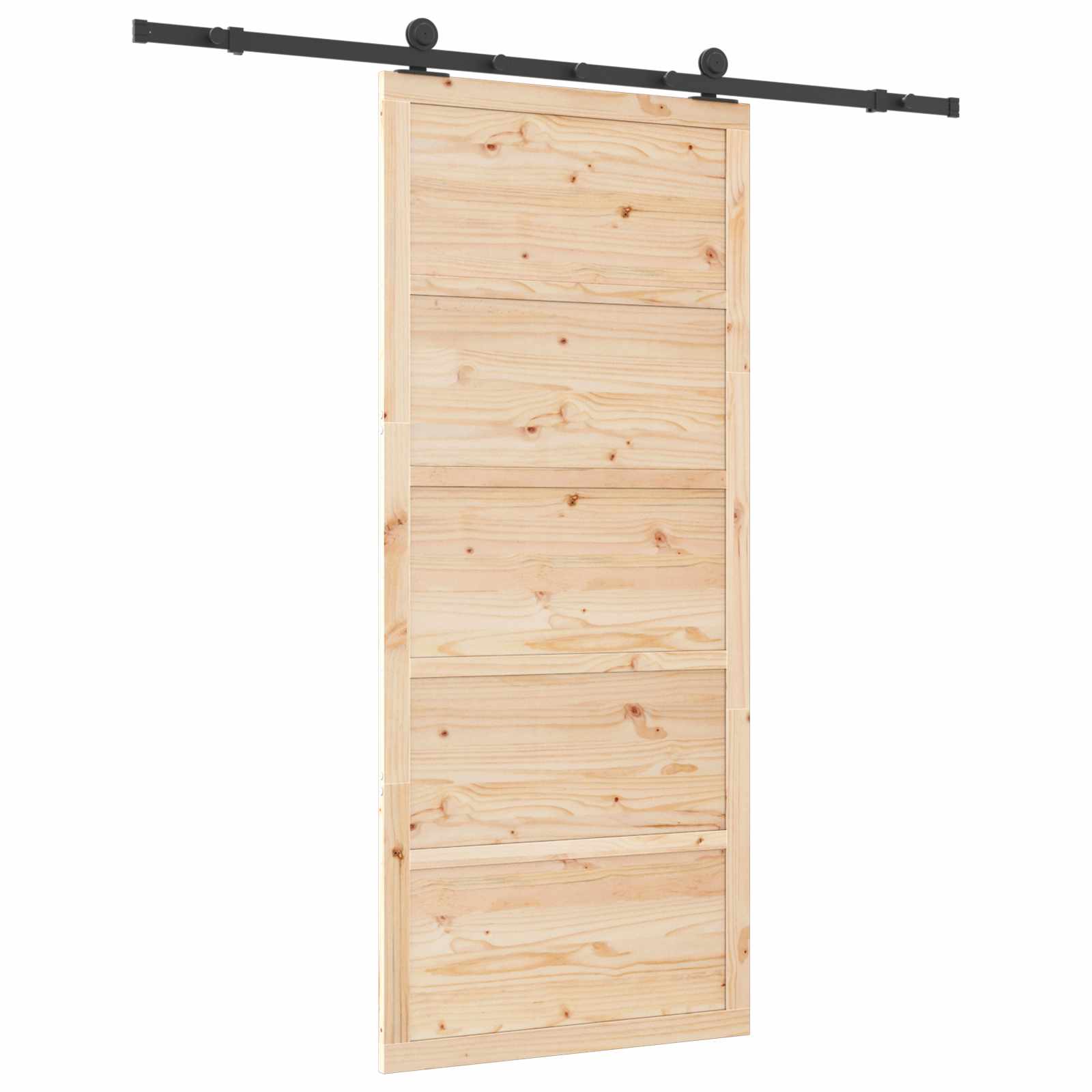Schiebetür Natur 100 x 208 cm Massives Kiefernholz