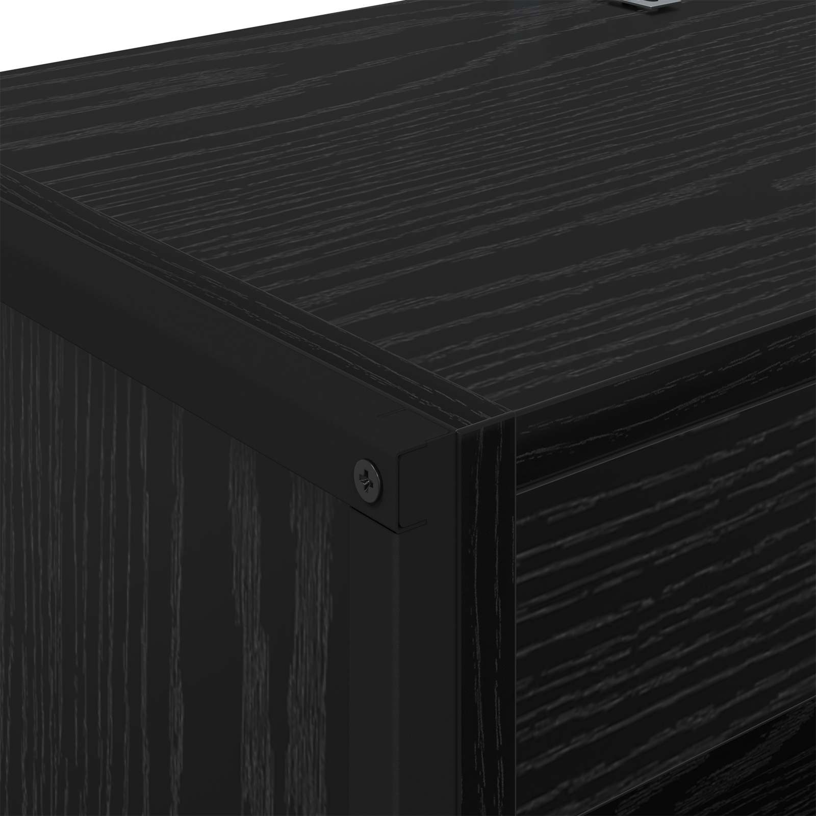 Bücherregal 2 pcs Schwarz Eichen-Optik 60 x 30 x 189,5 cm
