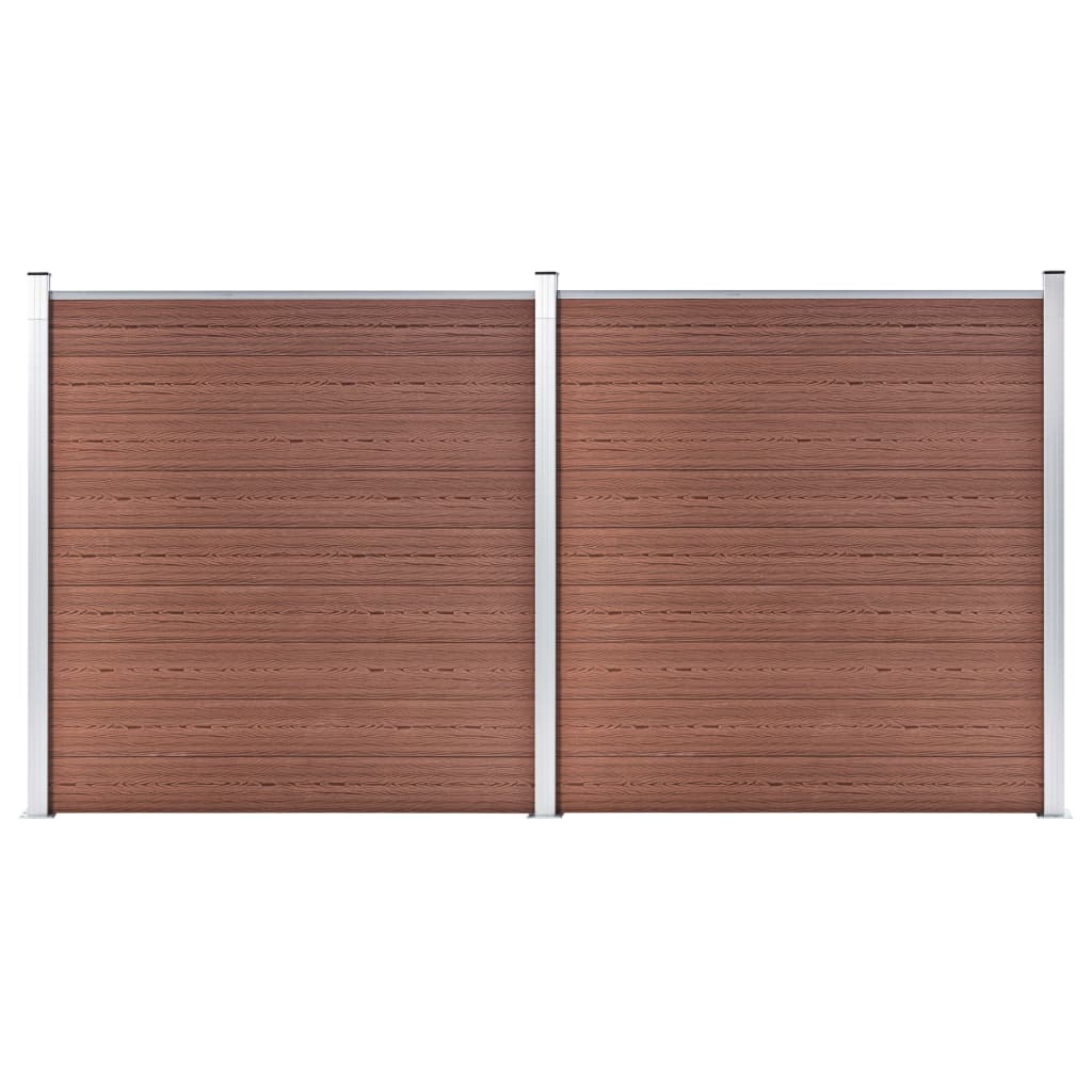 Zaunelement WPC 180x186 cm Schwarz
