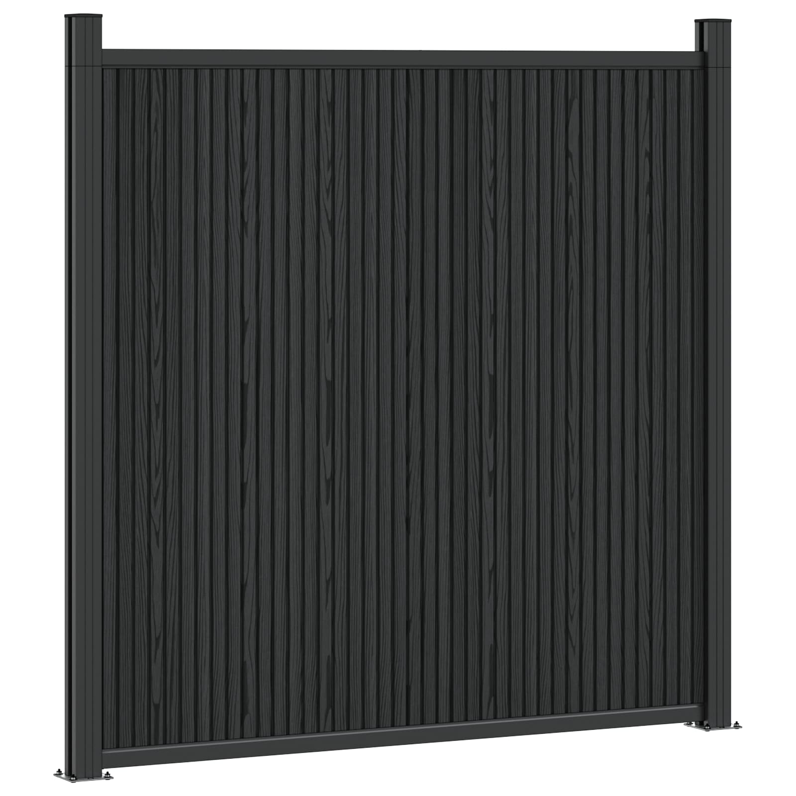 Zaunelement Grau 353x186 cm WPC