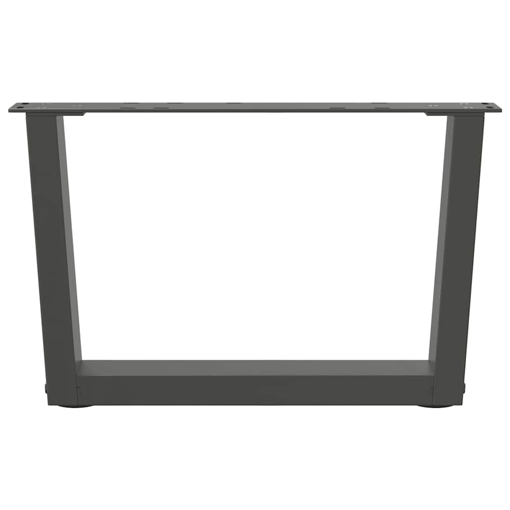 Couchtischbeine V-Form 2 Stück Schwarz 30x(30-31,3) cm Stahl