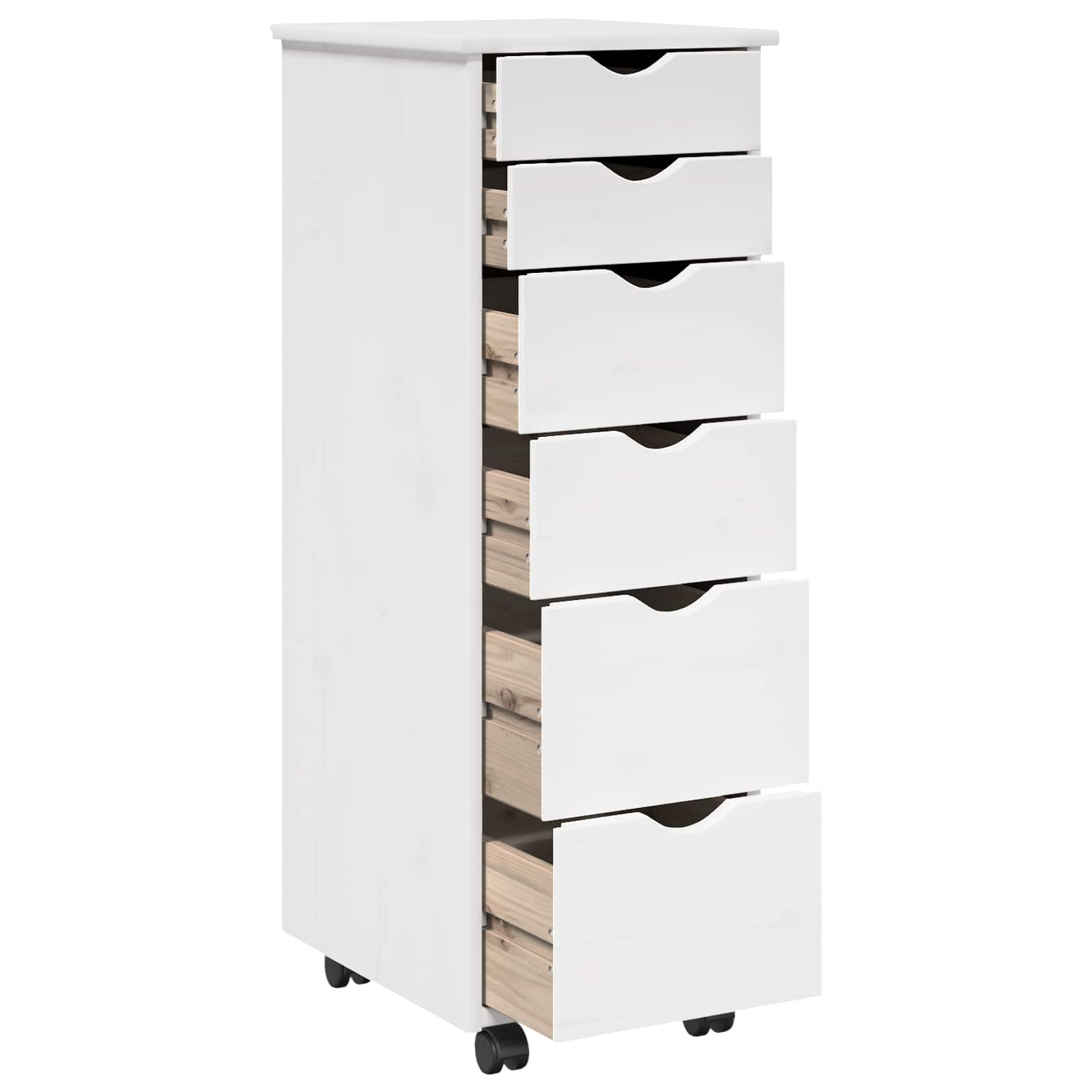 Rollschrank Honigbraun 34 x 39 x 93,5 cm Massivholz Kiefer