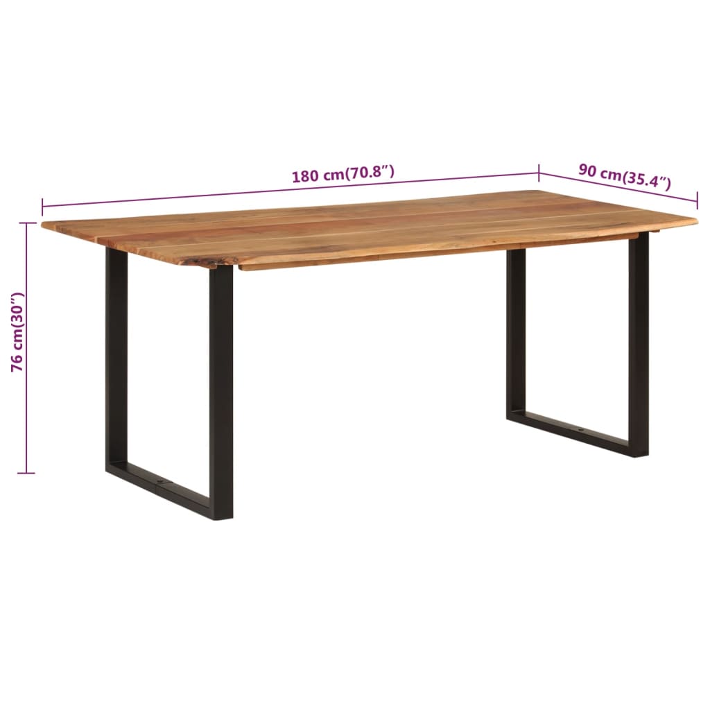 Esstisch 154x80x76 cm Massivholz Akazie