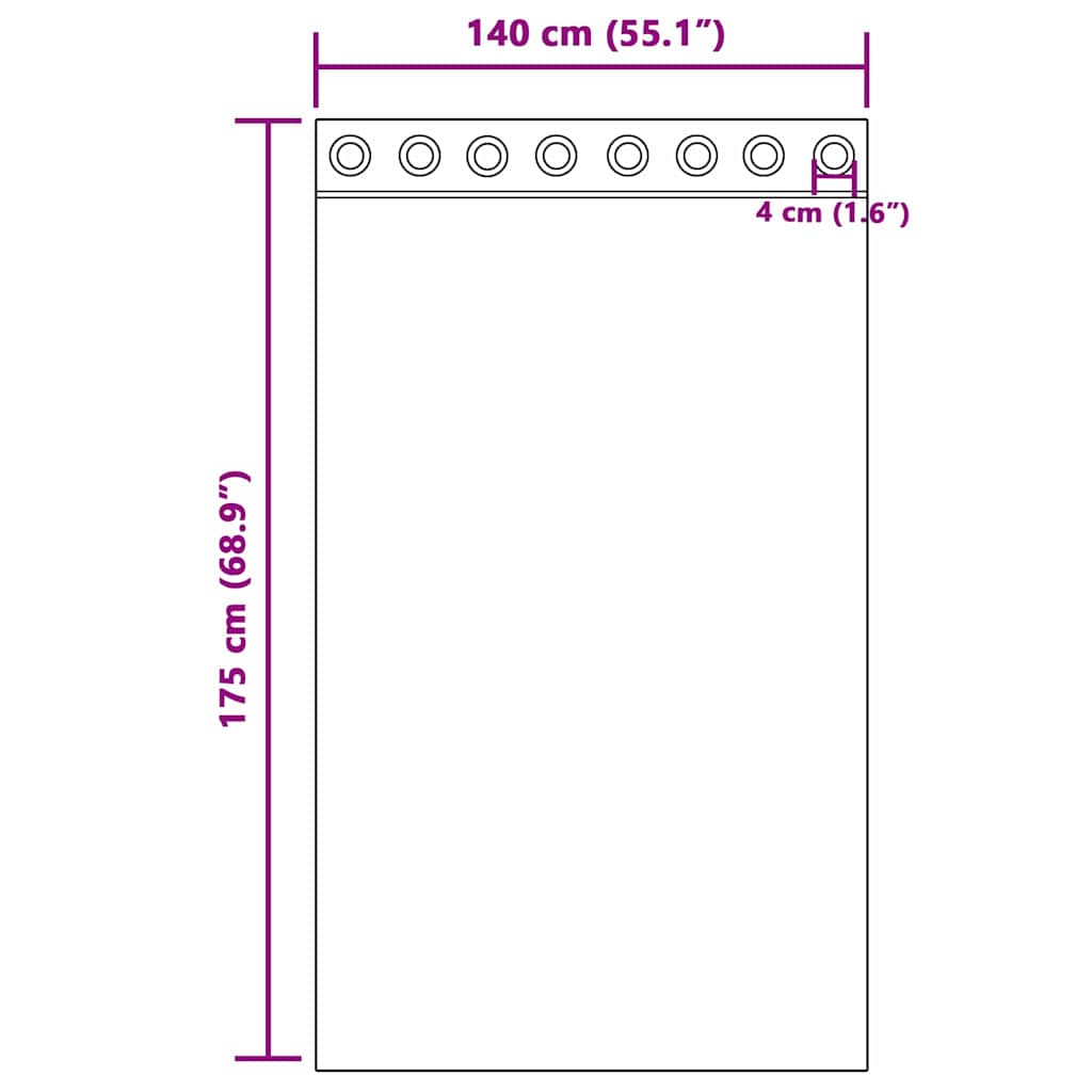 Verdunkelungsvorhänge 2 pcs Schwarz 140 x 140 cm Samt
