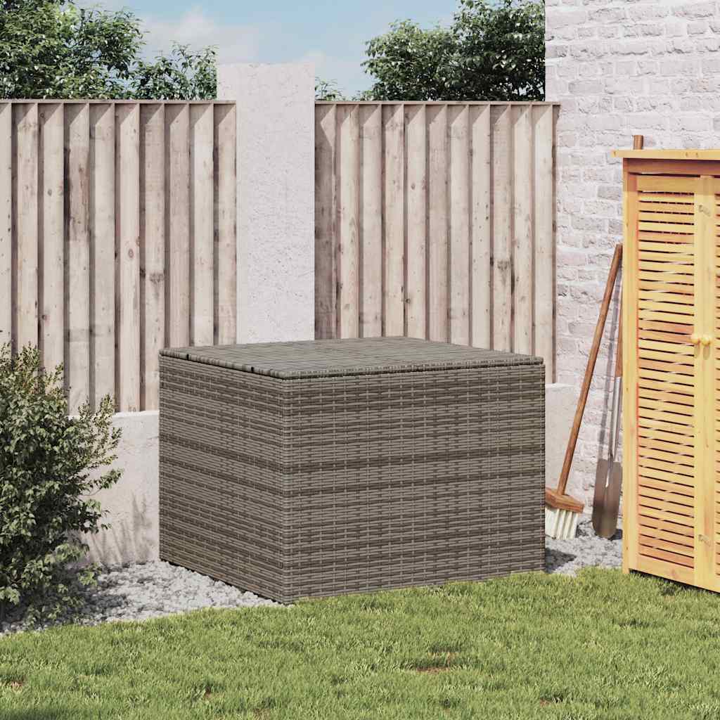 Gartentruhe Schwarz 283L Poly Rattan