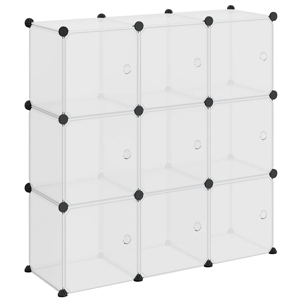 Regalsystem mit 12 Würfeln Schwarz PP