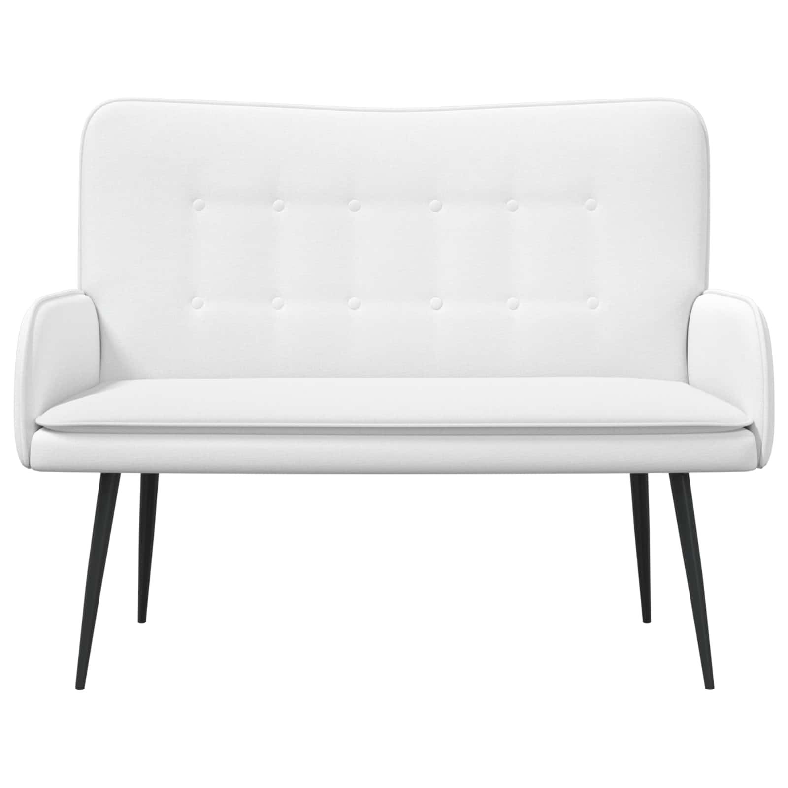 2-Sitzer Sofa Hellgrau 115 x 61 x 87 cm Stoff