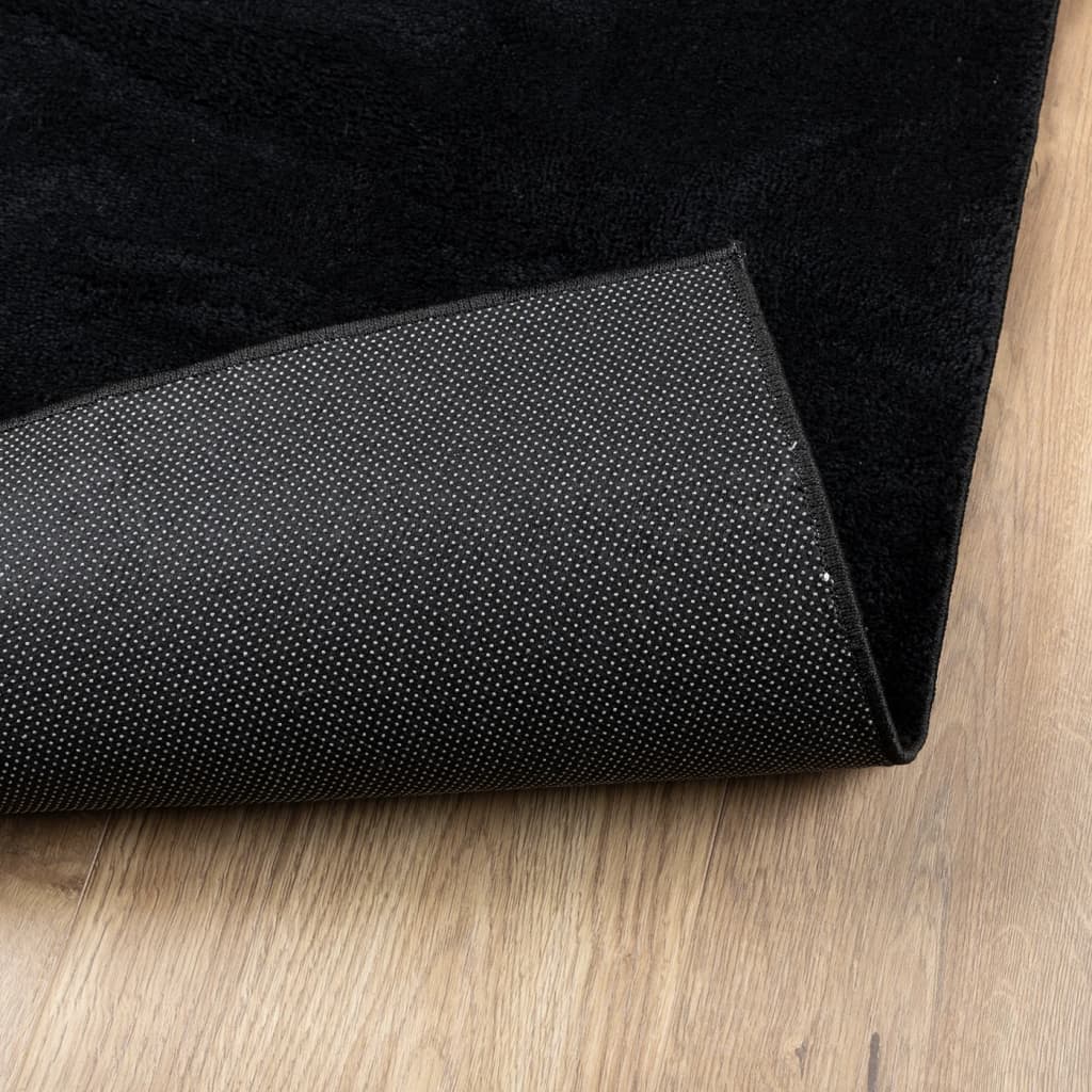 Teppich OVIEDO Kurzflor Anthrazit 120x120 cm