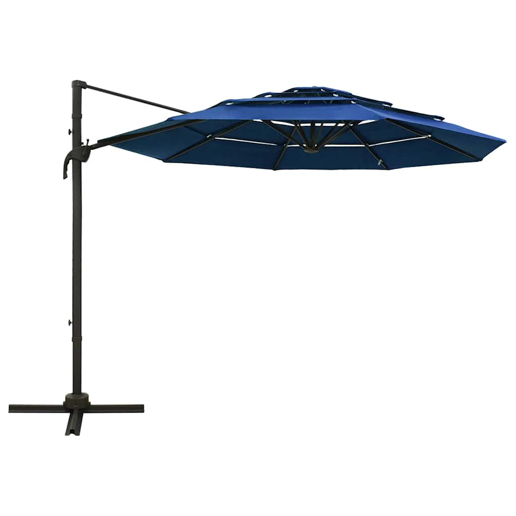 Sonnenschirm mit Aluminium-Mast 4-lagig Sandfarben 3x3 m