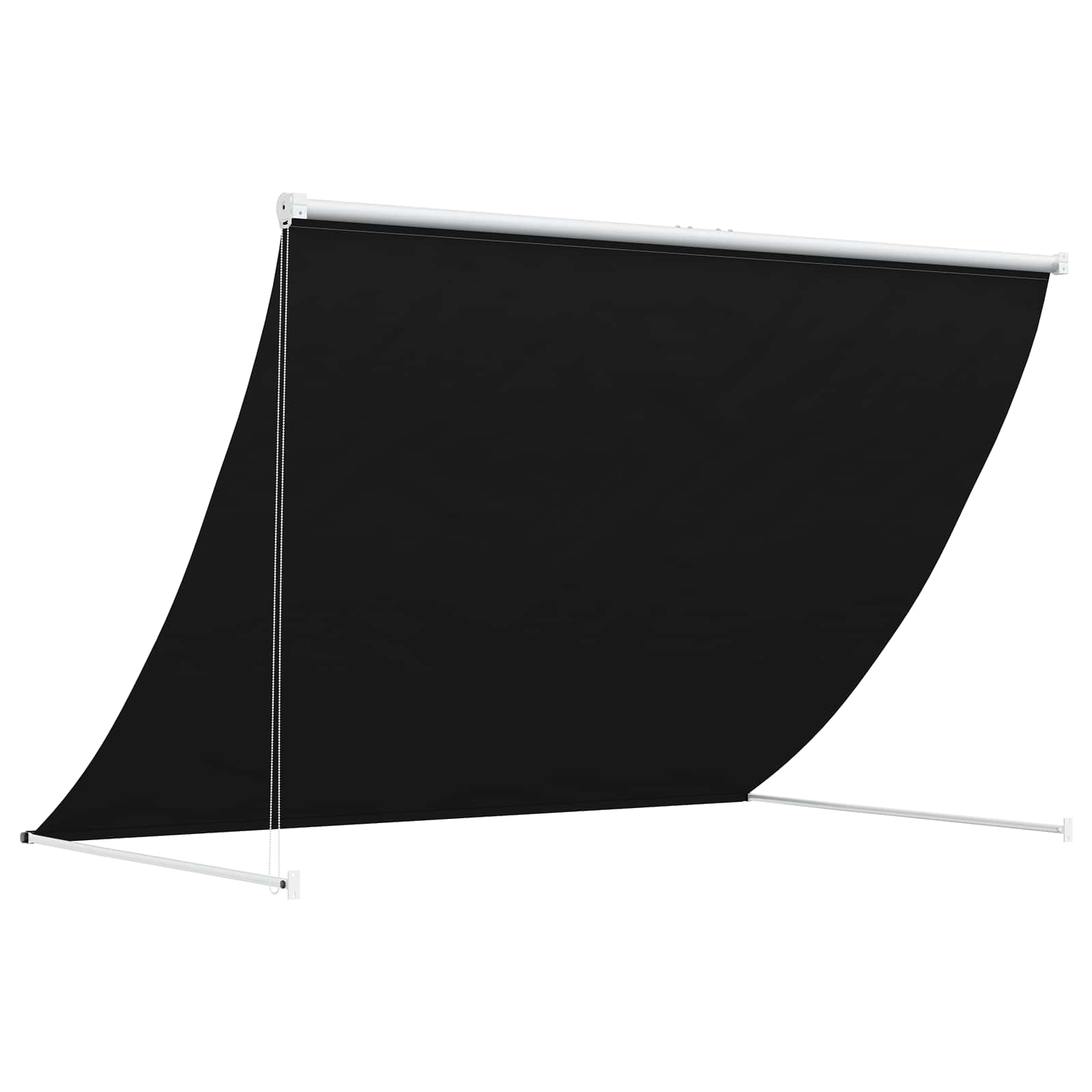 Einziehbare Markise 150×150 cm Blau und Weiß
