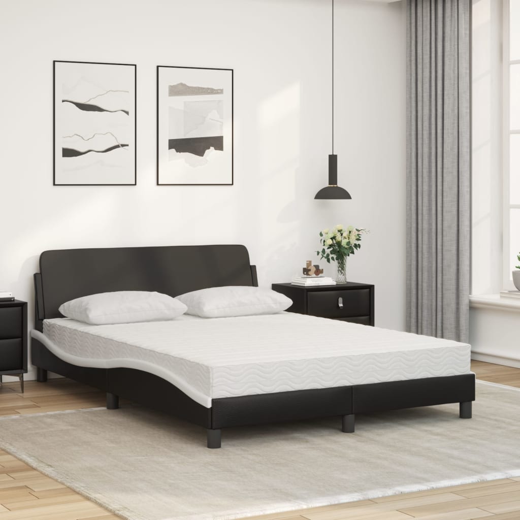 Bett mit Matratze "Dover" Schwarz 80x200 cm Kunstleder