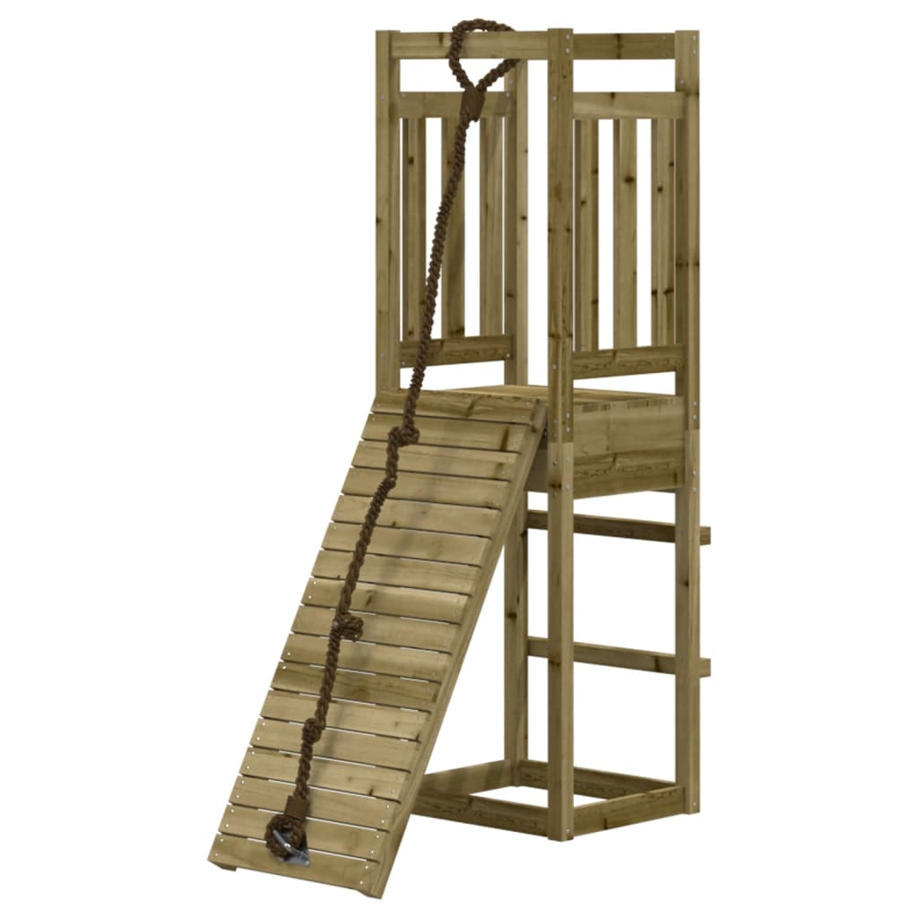 Spielturm mit Kletterwand Massivholz Kiefer