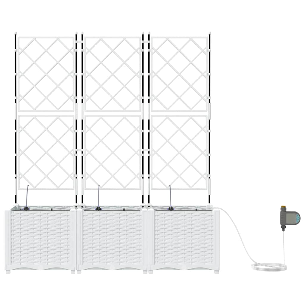 Garten-Pflanzgefäß 4 Stk. Braun 160 x 40 x 22 cm PP