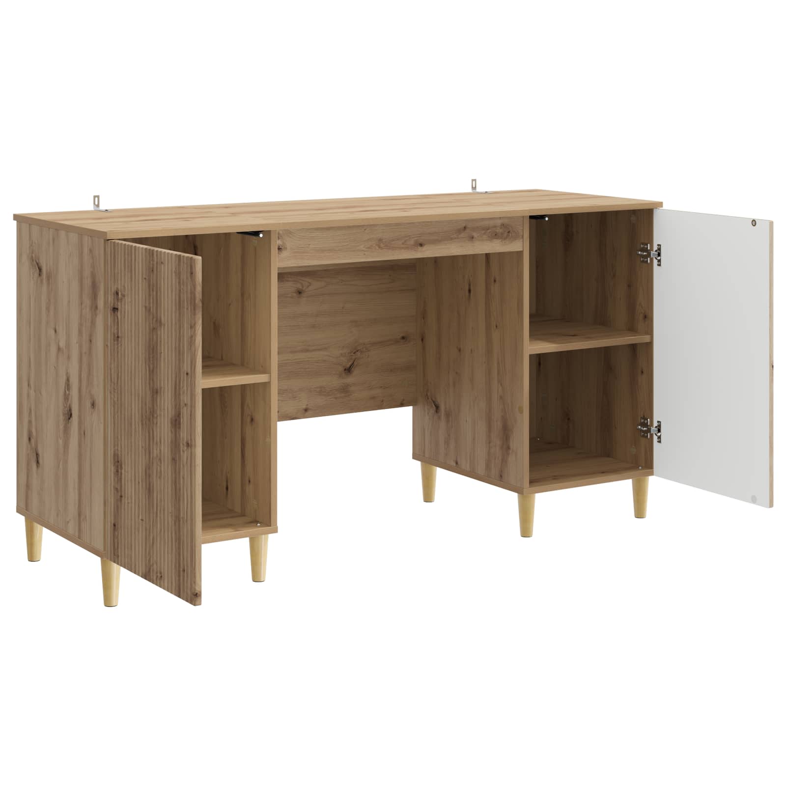 Schreibtisch mit Regal Schwarz 142,5 x 50 x 75 cm Holzwerkstoff
