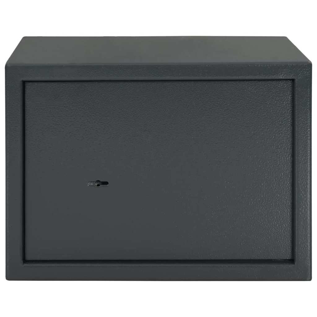 Safe Box mit Schloss Dunkelgrau 23 x 17 x 17 cm Stahl