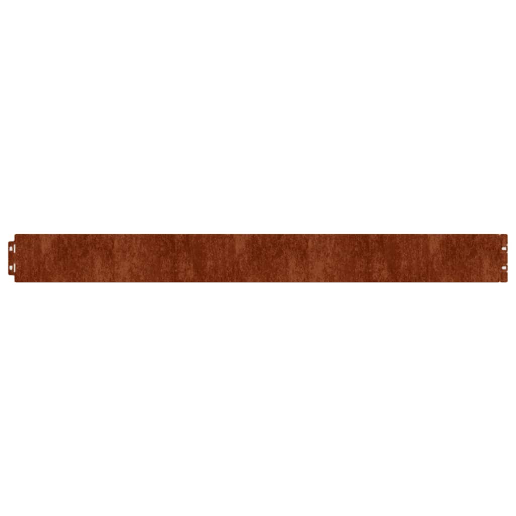 Raseneinfassung 10 pcs 10 x 103 cm Wetterfeststahl Rostig
