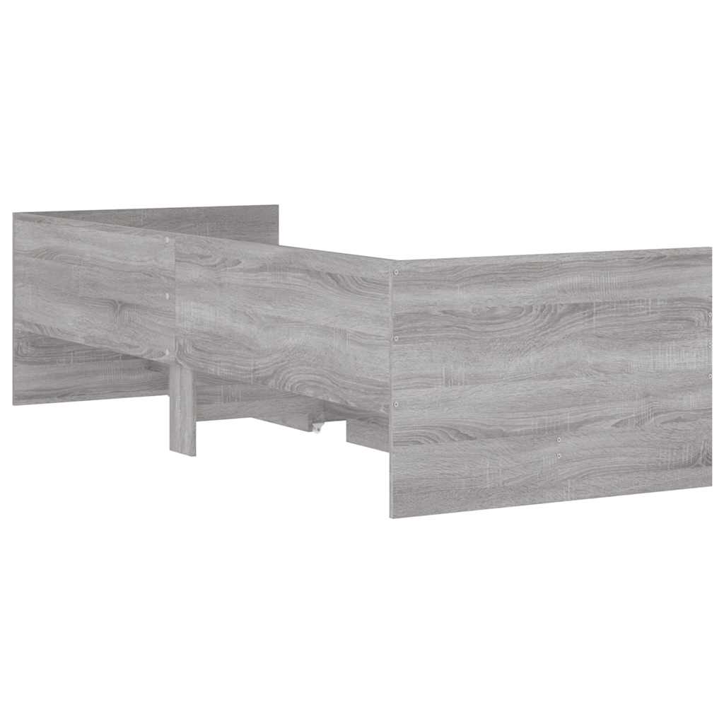 Bett mit Schubladen Braun Eiche-Optik 75x190 cm