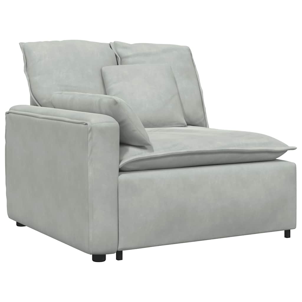 Modulares Sofa mit Kissen Blau