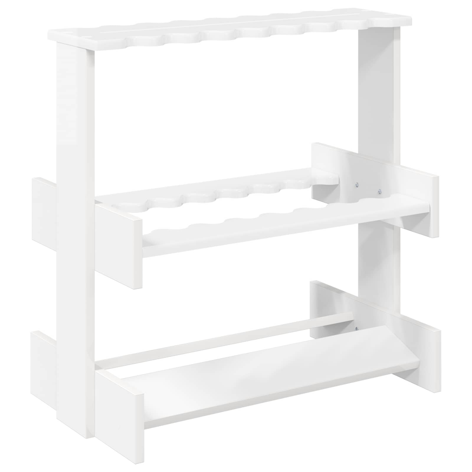 Billardqueue-Ständer Holzwerkstoff 60 x 35 x 60 cm Weiß