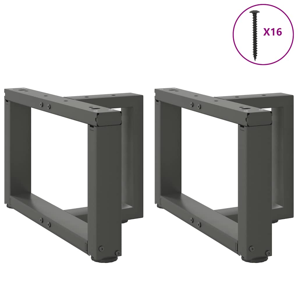 Couchtischbeine T-Form 2 Stk. Schwarz 30x25x(30-31) cm Stahl