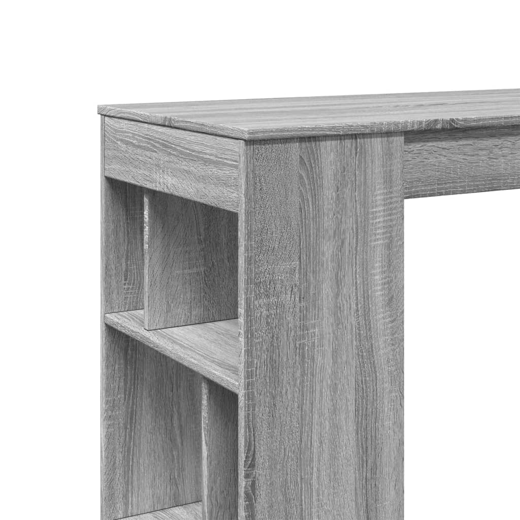 Bartisch Schwarz Eichen-Optik 102 x 50 x 103,5 cm Holzwerkstoff