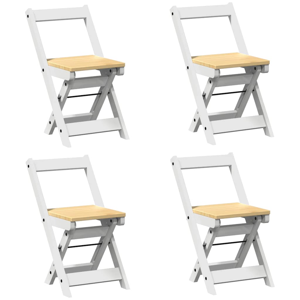 Esszimmerstühle Klappbar 4 Stk. Corona Wachsbraun Massivholz