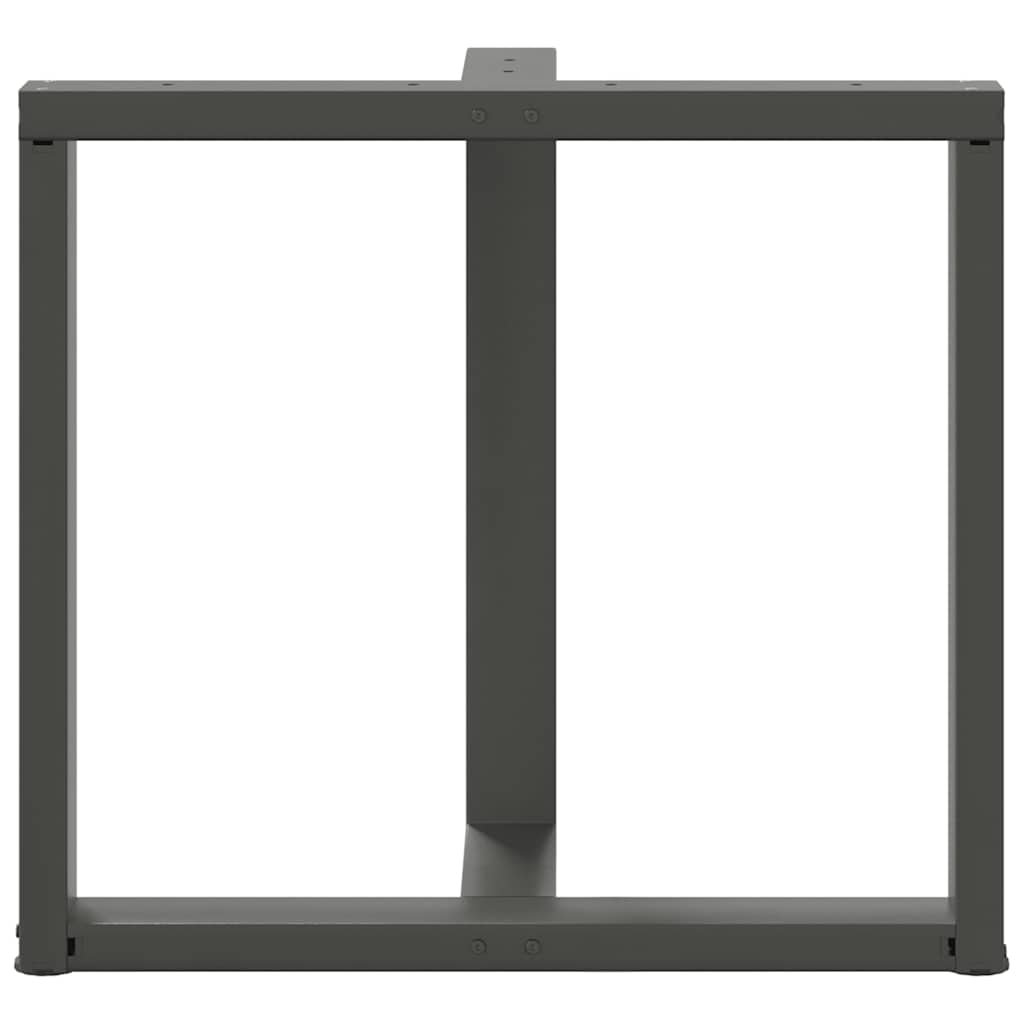 Couchtischbeine T-Form 2 Stk. Schwarz 30x25x(30-31) cm Stahl