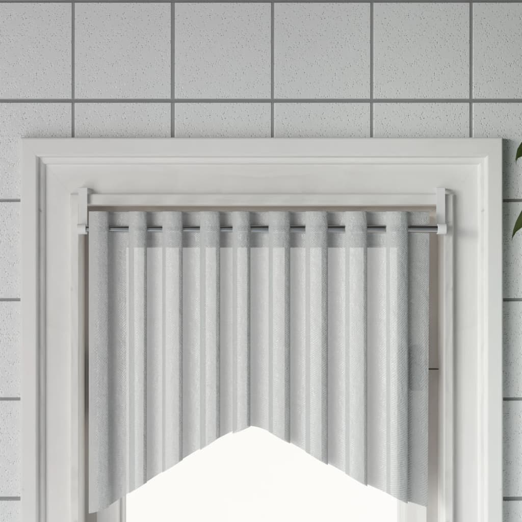 Gardinenstangen 2 Stk. Weiß und Silbern 40-60 cm Aluminium