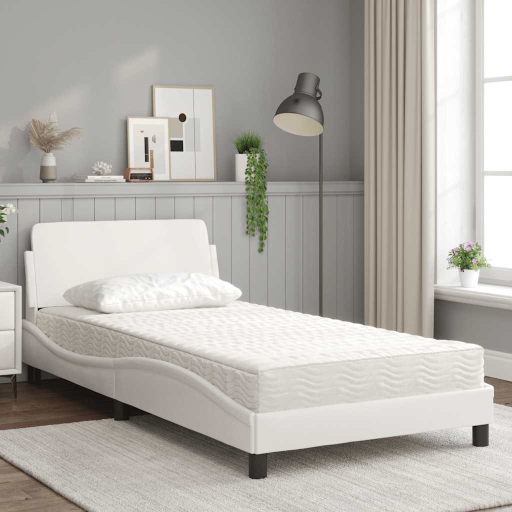Bett mit Matratze "Dover" Schwarz 80x200 cm Kunstleder