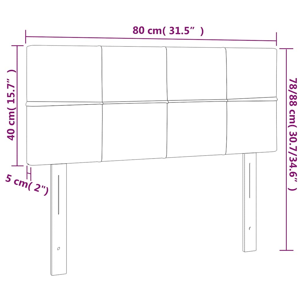 Kopfteil Hellgrau 80x5x118/128 cm Stoff