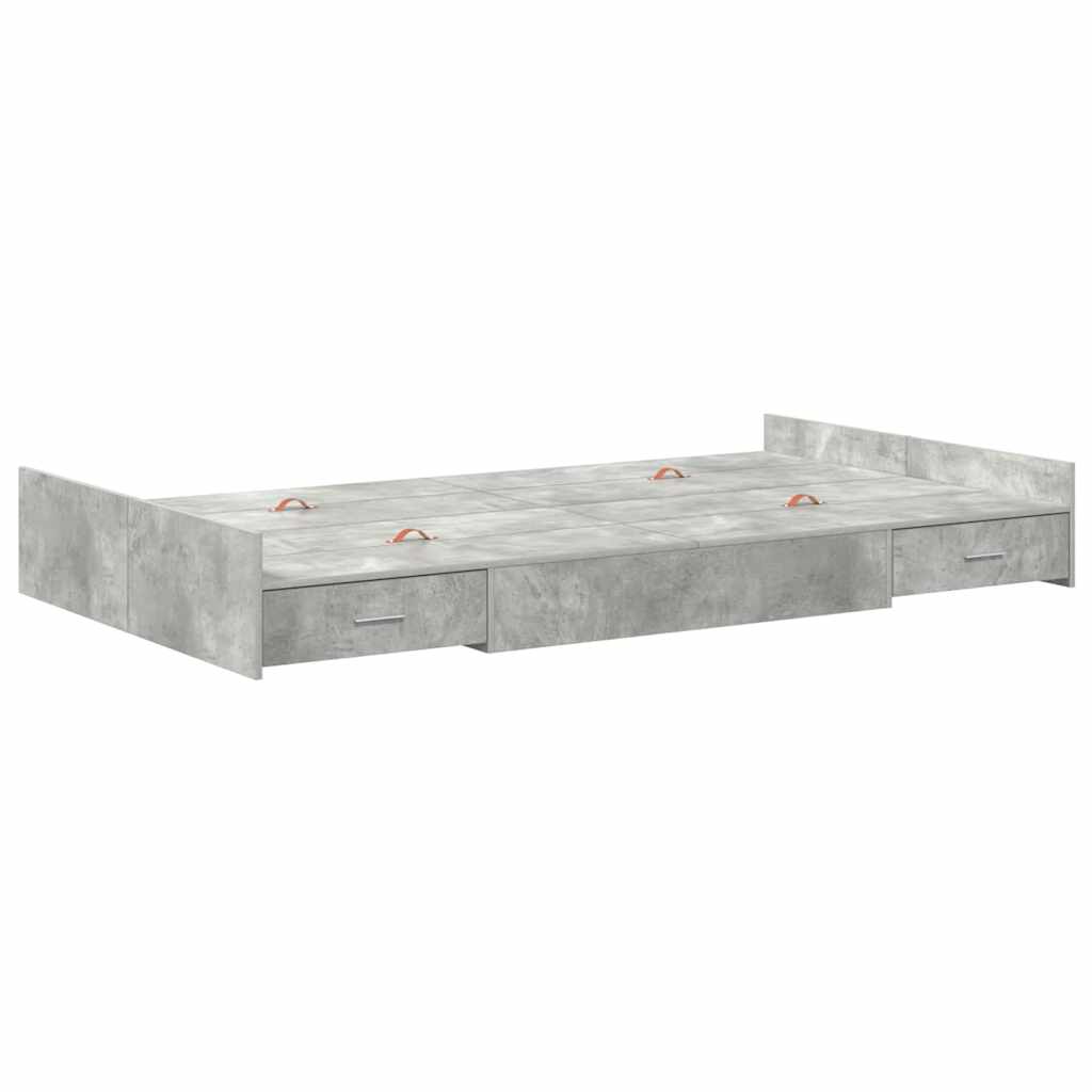 Aufbewahrungsbettgestell Weiß 200 x 200 cm Holzwerkstoff
