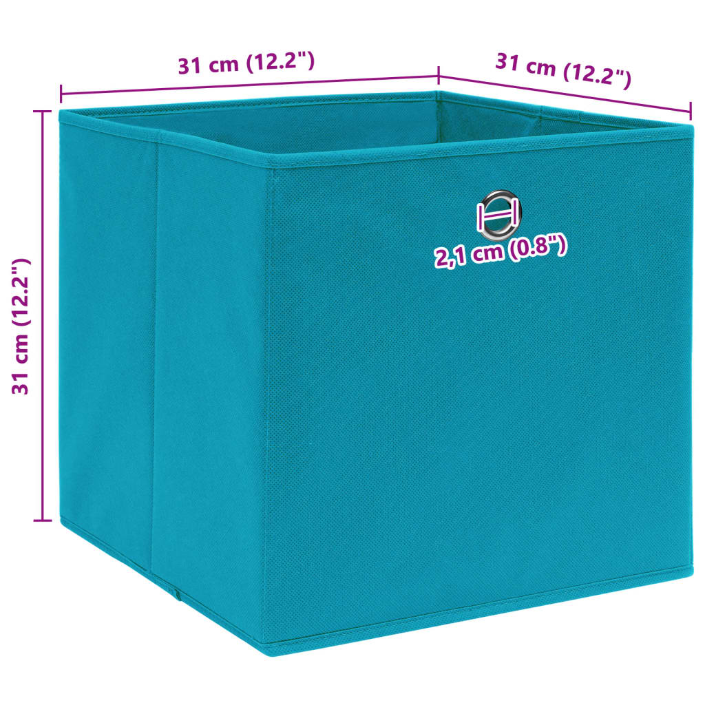 Aufbewahrungsboxen 4 Stk. Blau 32x32x32 cm Stoff