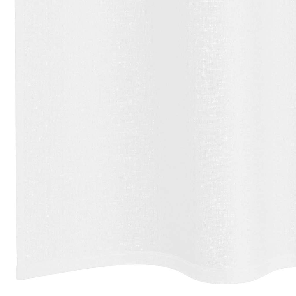 Voile-Vorhang mit Vorhängen 2 pcs Weiß 140 x 140 cm Polyester