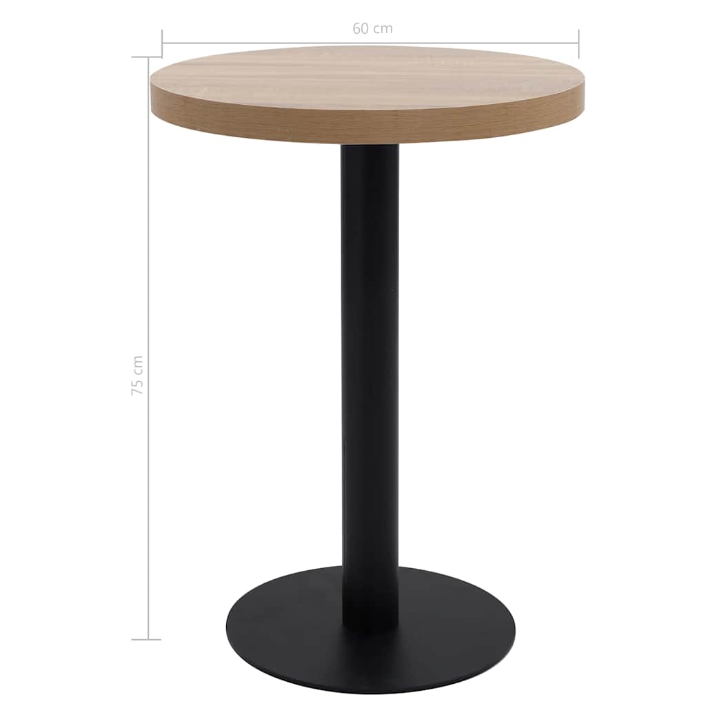 Bistrotisch Hellbraun 40 cm MDF