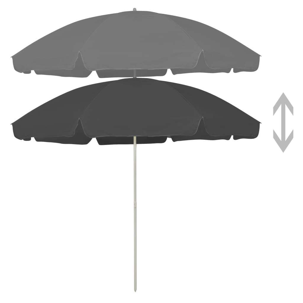 Sonnenschirm mit Stahlmast Sandfarbe 180 cm