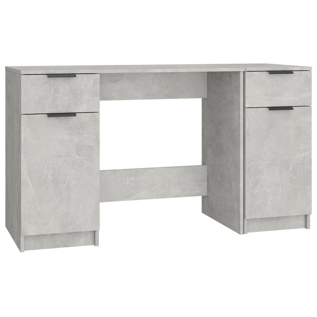 Schreibtisch mit Beistellschrank Weiß Holzwerkstoff