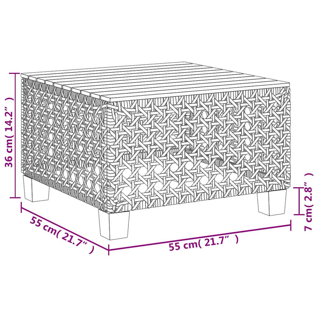 10-tlg. Garten-Sofagarnitur mit Kissen Beige Poly Rattan
