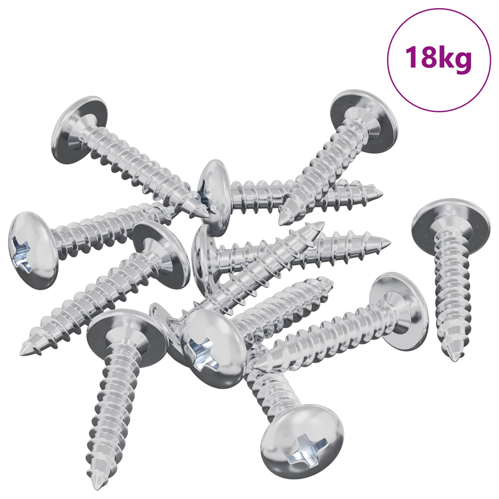 Selbstschneidender Nagel 2 pcs Zink-beschichtet 4 x 20 mm Stahl