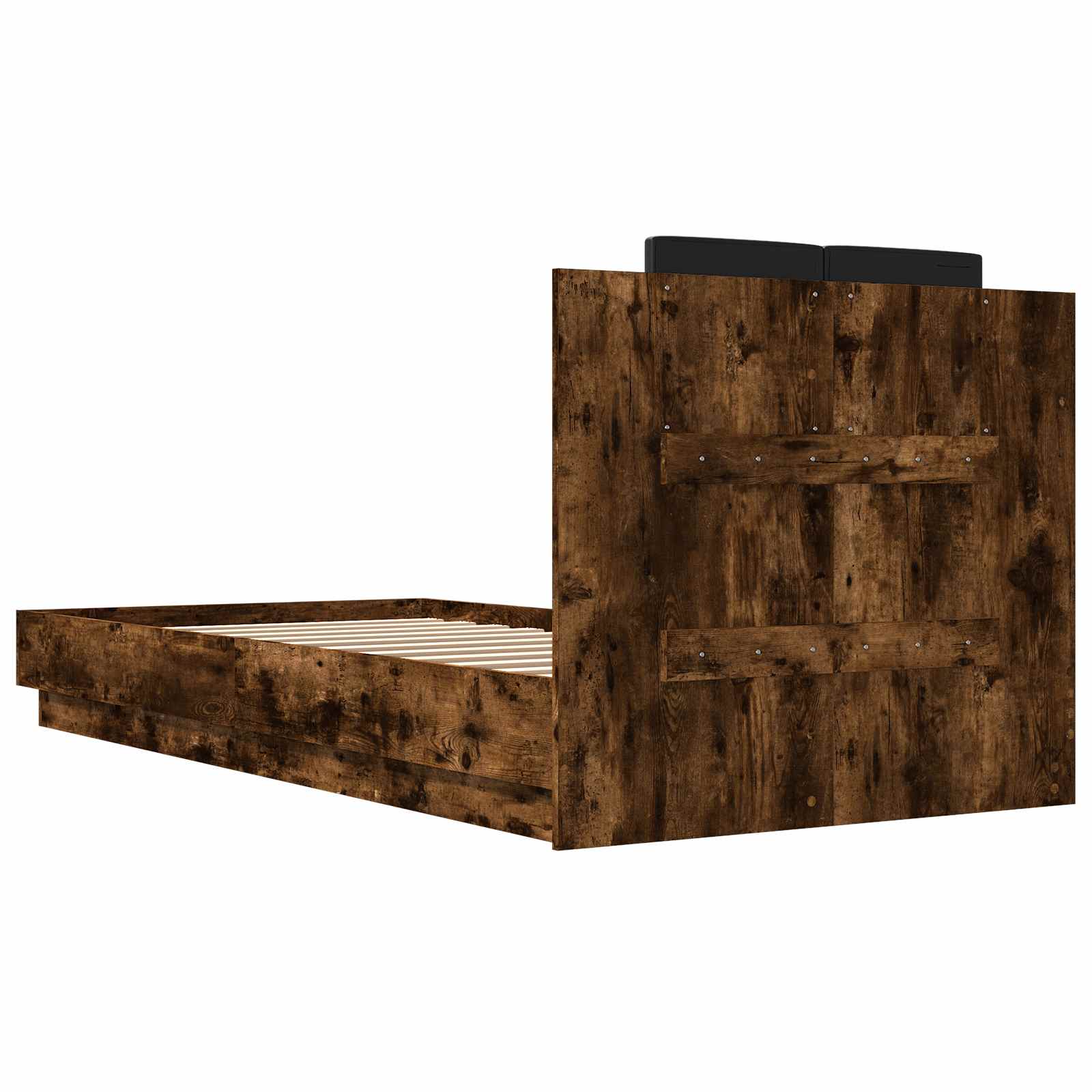 Bettgestell mit Kopfteil Grau Sonoma 180x200 cm Holzwerkstoff