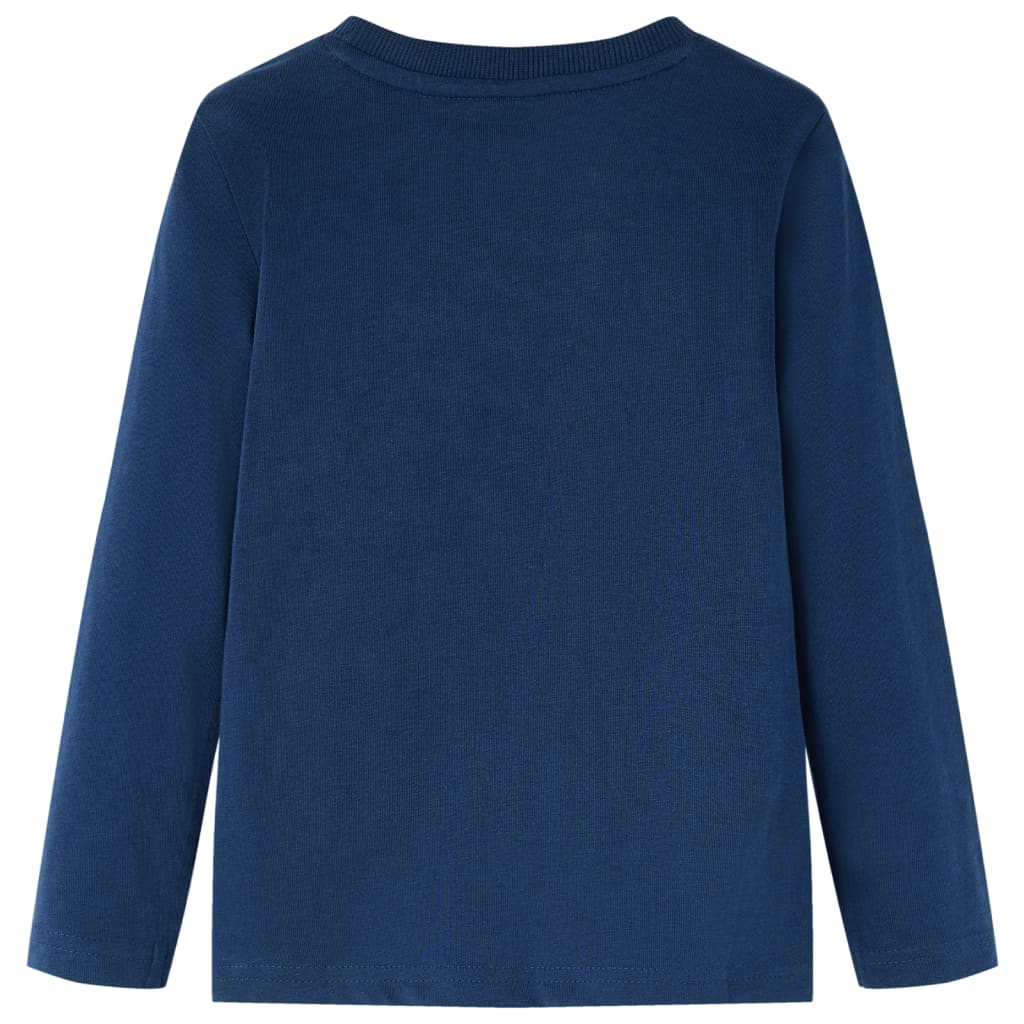 Kinder-Langarmshirt Marineblau 104