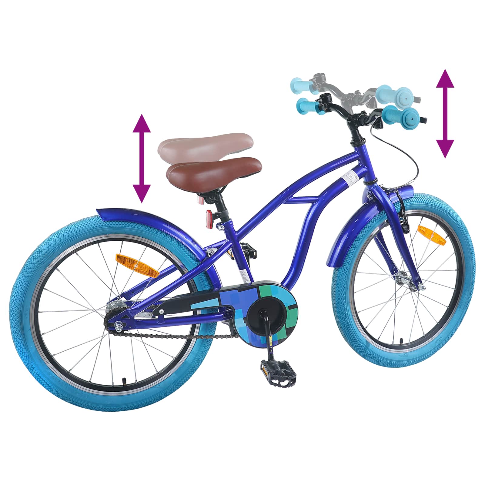Kinderfahrrad 16 Zoll für 4-6 Jahre alt Schwarz