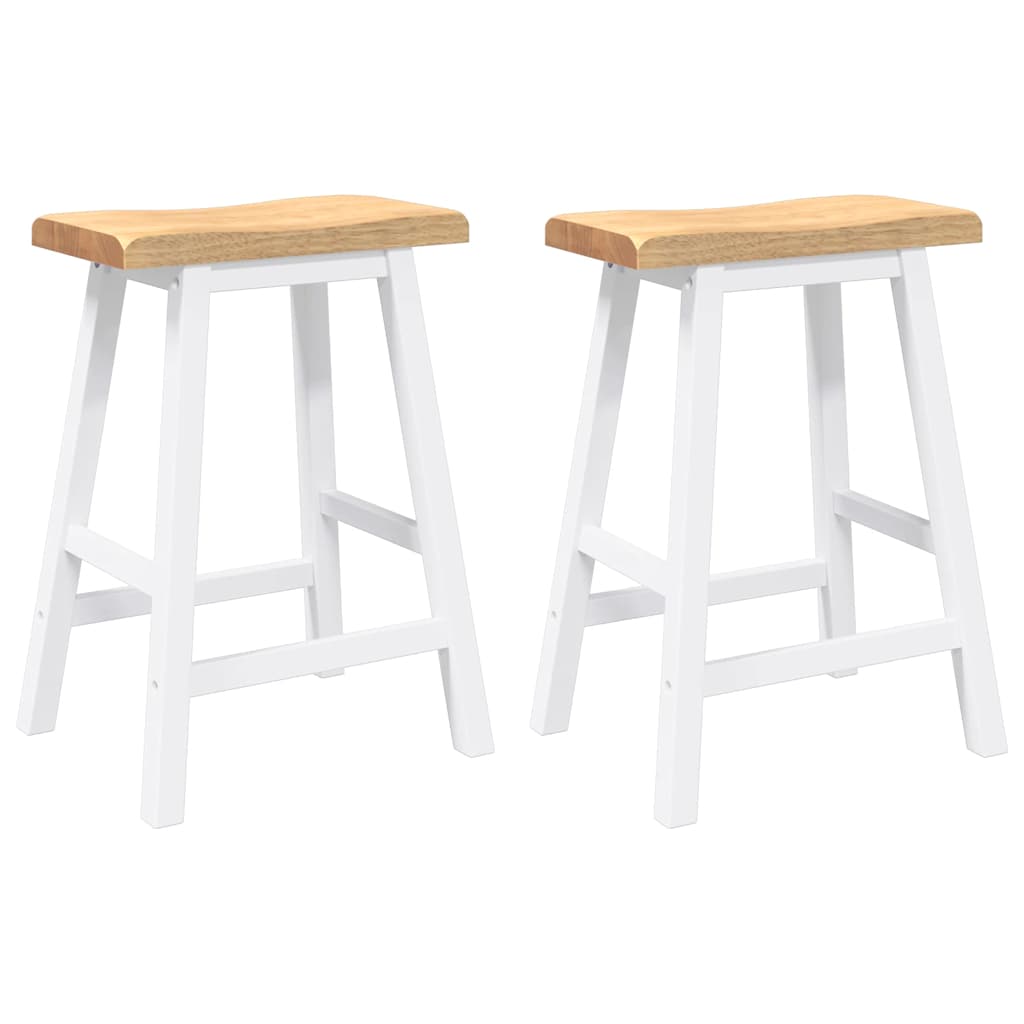 Barhocker 2 Stk. Massivholz
