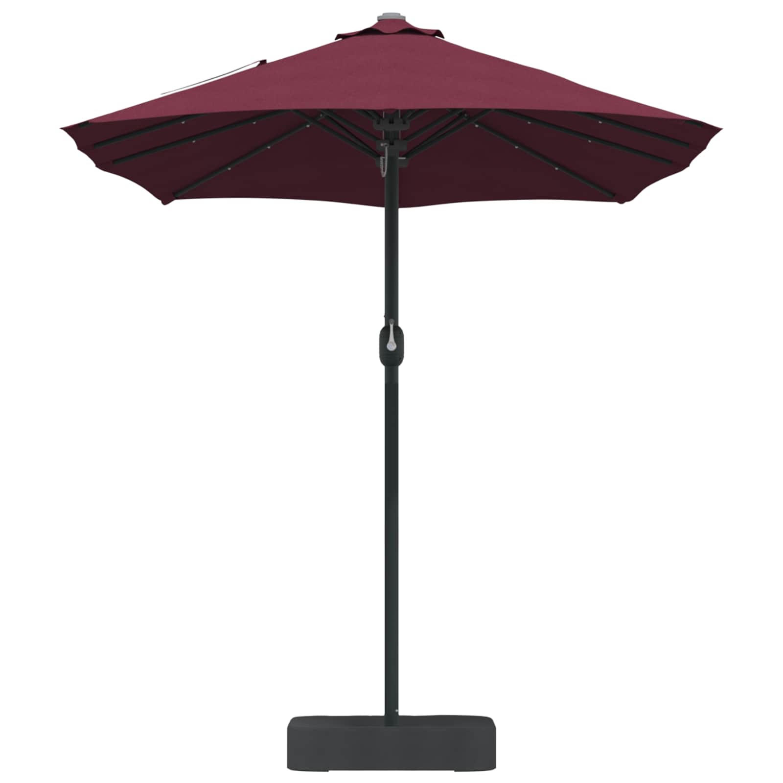 Garten-Sonnenschirm Sand und Anthrazit 385 x 209 x 244 cm