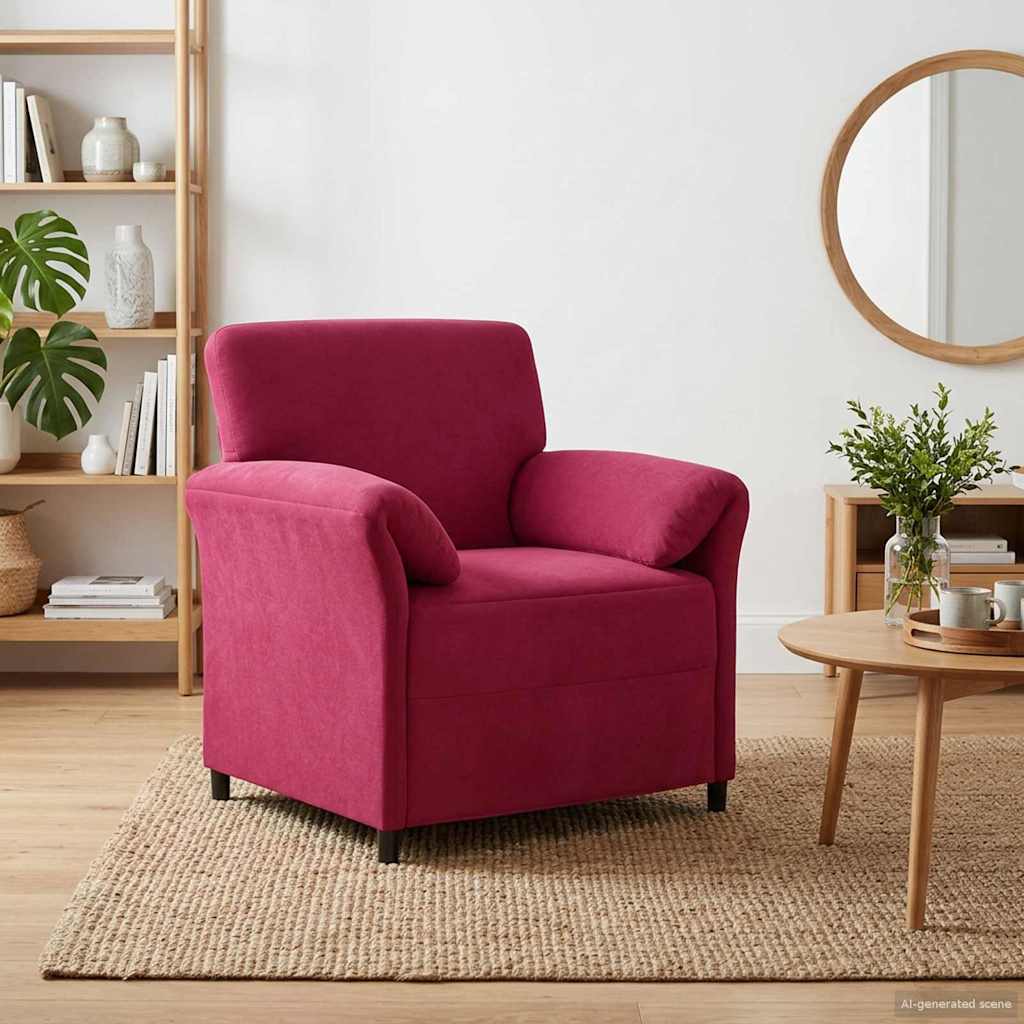 1-Sitzer Sofa Hellgrau 88 x 83 x 95 cm Samt