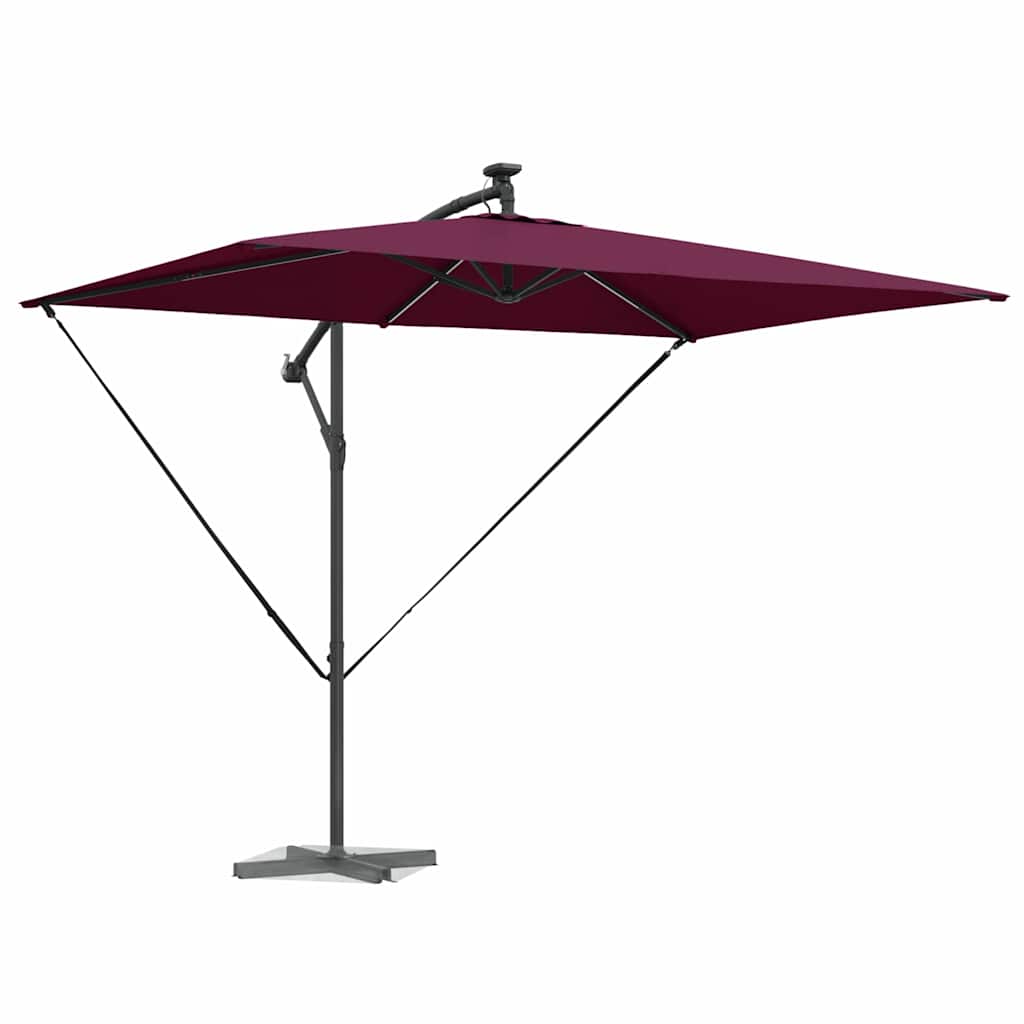 Sonnenschirm Sand 294 x 200 x 270 cm Polyester und Aluminium