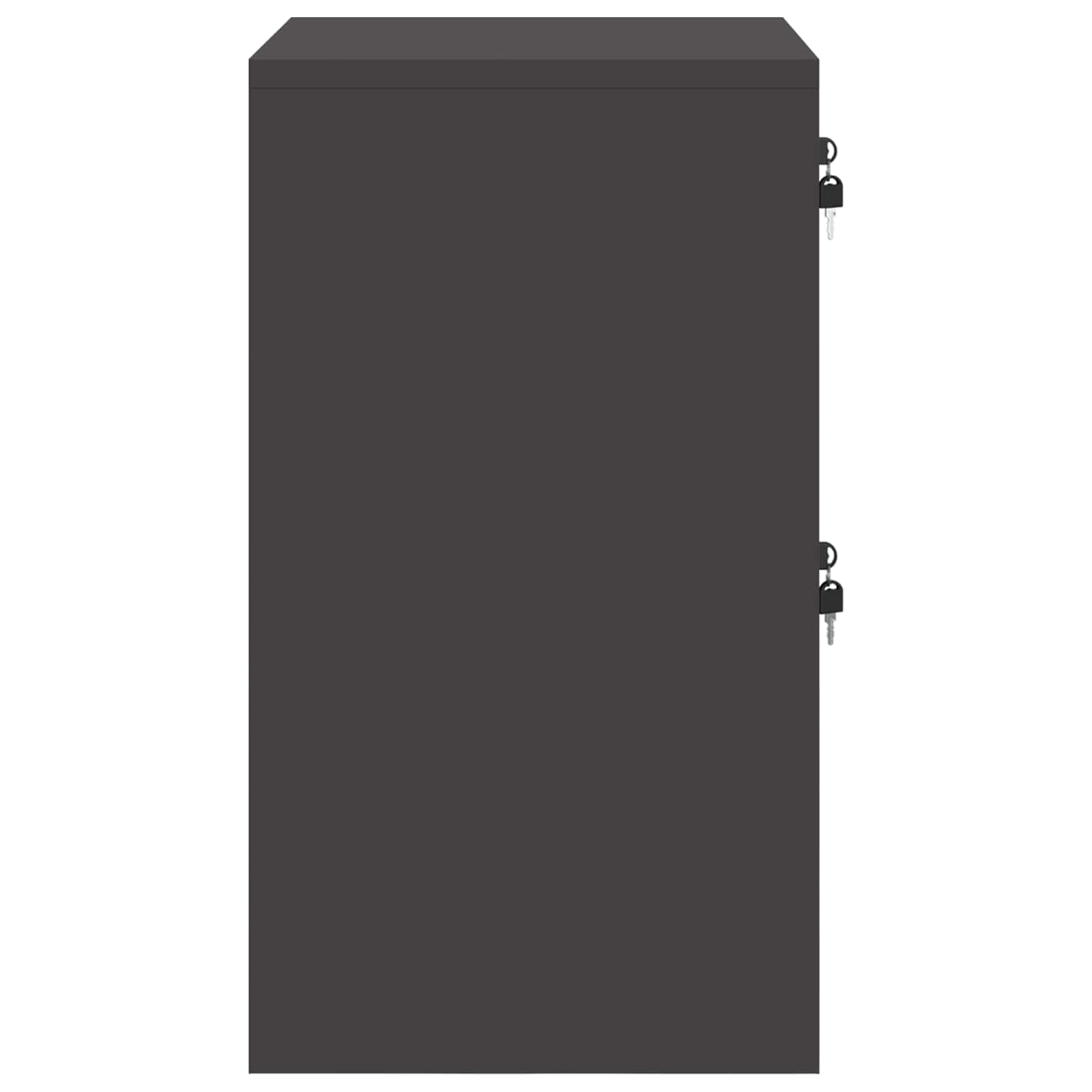 Aktenschrank 2 pcs Schwarz 44 x 50 x 139 cm Kaltgewalzter Stahl