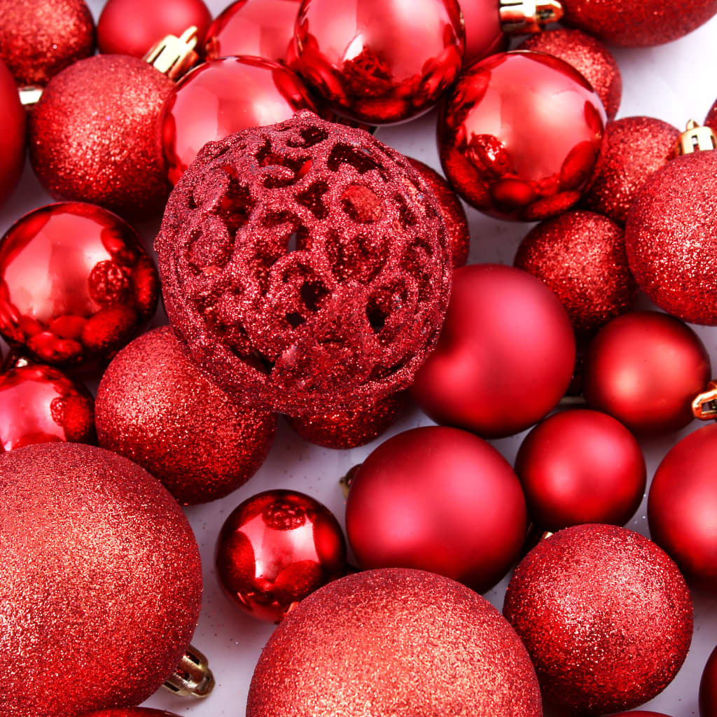 100-tlg. Weihnachtskugel-Set Weiß